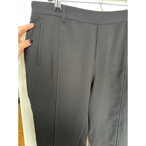 VINCE Women's Black Crepe Tapered Pull-On Dress Pant, Size L,EUC - Picture 2 of 7